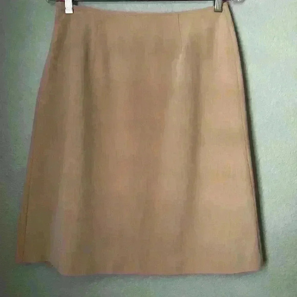 Vtg Apostrophe Beige Creme Pleated skirt Women size 4 - Picture 6 of 8